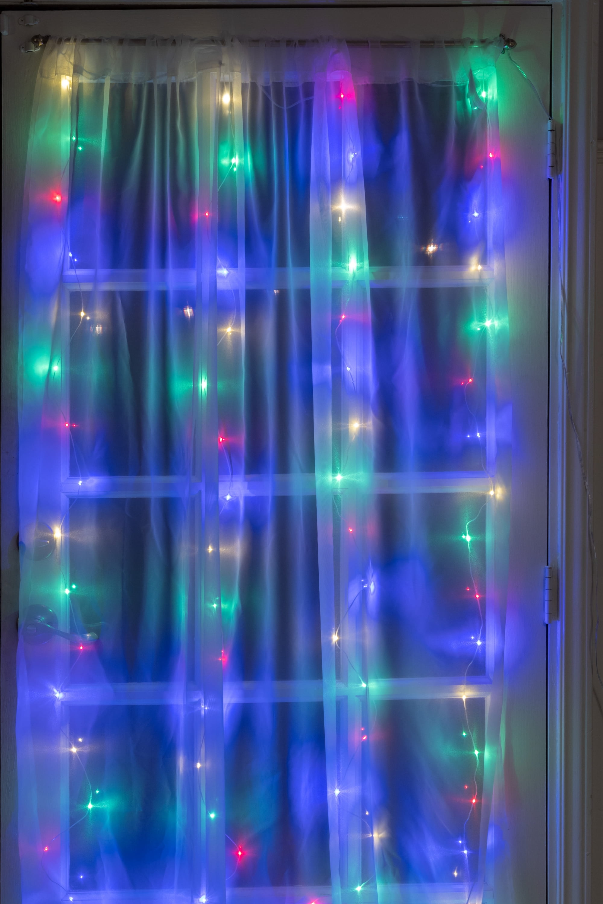 Lights by Night LED Curtain Fairy Lights, Multicolor, 88 Lights, 36in by 84in, 62422