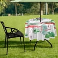 thumbnail image 7 of Coolnut 60" Hand Drawn Flamingo Leaves Outdoor Round Tablecloth, Waterproof Stain-Resistant Non-Slip Circular Tablecloth with Umbrella Hole and Zipper for Tabletop Backyard Party BBQ Decor, 7 of 7