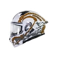 thumbnail image 4 of Casco Abatible Erok Santa Muerte Blanco Dot + Mica De Regalo, 4 of 5