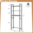 thumbnail image 3 of Spaco Over-The-Toilet Storage Shelf Space Saving Metal Bathroom Organizer Hooks-Gray, Bathroom Cabinet, 3 of 7