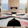 thumbnail image 2 of Design&I 6'x9' Ultra Soft Area Rug, Pink Blush Marble Abstract Design Geode Inspired with Veining Accents Fluffy Washable Non Shedding for Guest Room Bedroom Living Room, 2 of 7