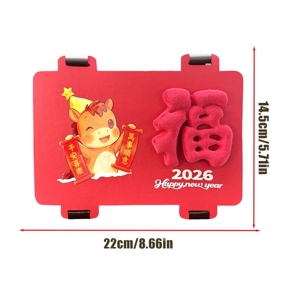 Ksruee Spring Festival Couplets Automotive Horse Stickers Chinese New Year Decorations for Vehicle Suv Truck Door Interior Exterior Women Men Holiday
