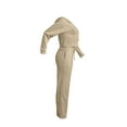 thumbnail image 3 of Seyurigaoka Women Juniors Trousers Set Hooded Long Sleeve Sweater Drawstring Pants Suit, 3 of 5