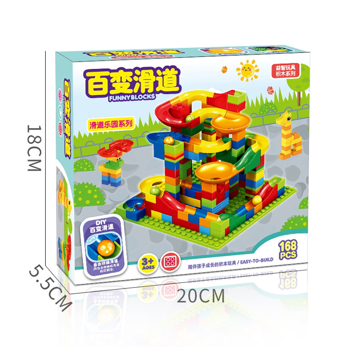 Marble Race Run Building Blocks for Kid Construction Game Toy Christmas UK 
