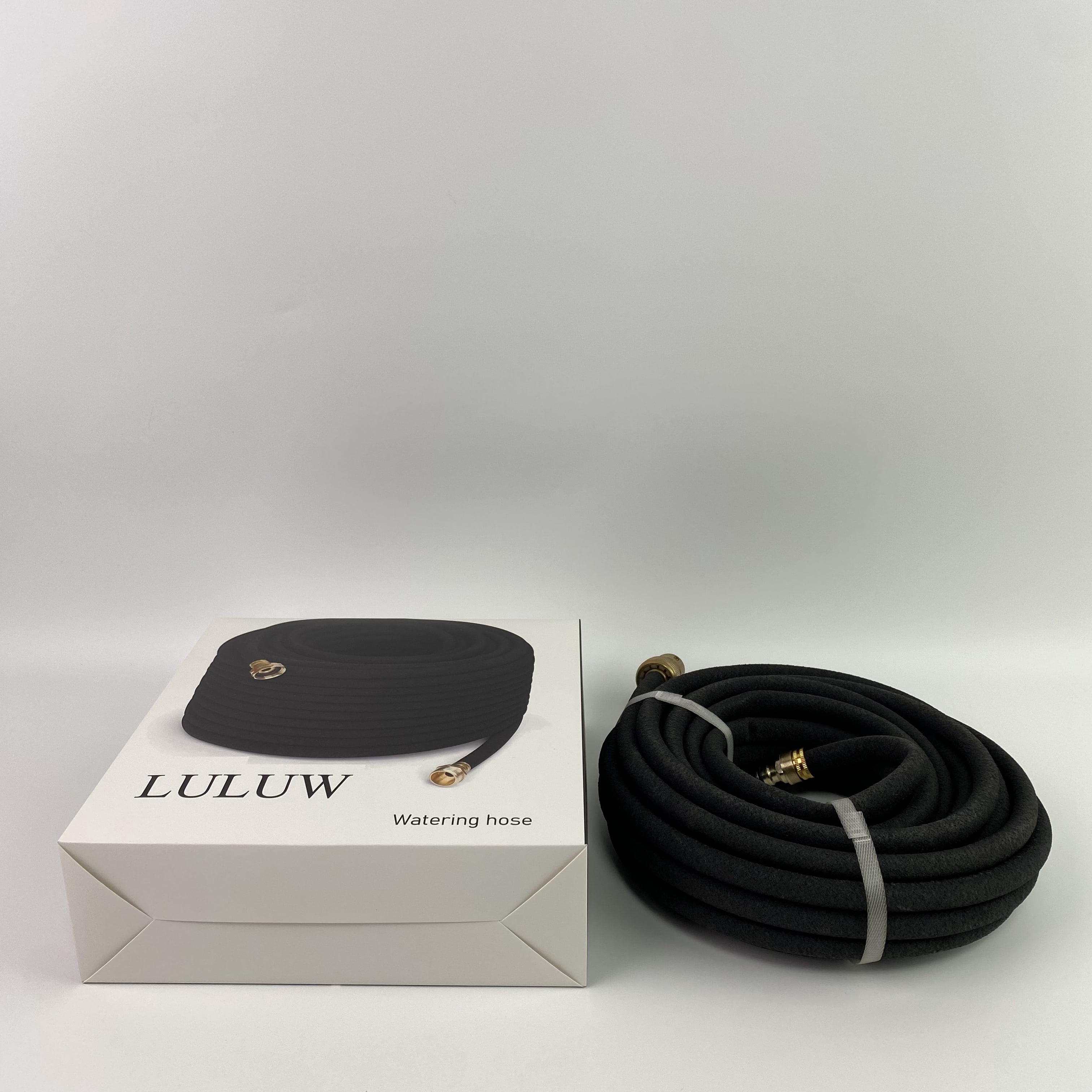 LULUW Watering hose,Garden Hose 50ft, Non-Expanding, Lightweight, Leak-Proof Metal interface, No-Knots, Portable, Wear-Resistant, Sturdy, Flexible, 3/4GHT, Water Hose for Yard, Garden