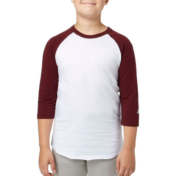 adidas Youth Triple Stripe ¾ Sleeve Baseball Practice Shirt Walmart