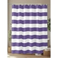 thumbnail image 4 of Purple and Shower Curtain, White Stripes Waterproof Shower Curtain Set with 12 Hooks Lightweight Washable Fabric Shower Curtains for Bathroom 72x78 Inches, 4 of 6