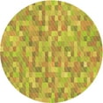 thumbnail image 1 of Ahgly Company Machine Washable Indoor Round Transitional Banana Yellow Area Rugs, 7' Round, 1 of 7