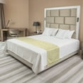 thumbnail image 1 of Lemons Bed Runner, Citrus Fruits Cartoon Style Drawing Tasty Illustration, Decorative Accent Bedding Scarf for Hotels Homes and Guestrooms, King, Pale Sage Green Mustard, by Ambesonne, 1 of 2