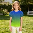 thumbnail image 4 of ATOGUTA Girls Tee Shirts Graphic Tees Short Sleeve Tshirts Crewneck Cute Summer Casual Basic Tops for Kids Teen Size 4T-15, Green, 4 of 6