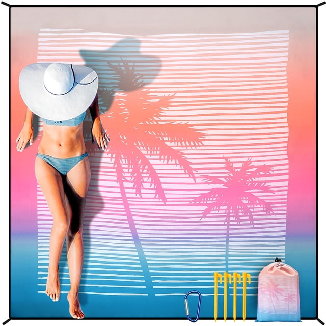 Manta de playa HIHOHO, impermeable y resistente a la arena, extra grande, 200 x 210 cm