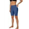 thumbnail image 3 of Swim Shorts for Women with Pockets High Waisted Swimsuit Shorts Board Shorts, 3 of 7