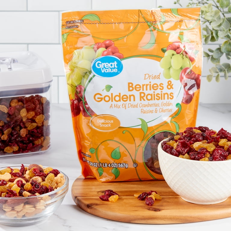 Great Value Dried Berries and Golden Raisins 20 oz with