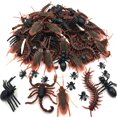 thumbnail image 1 of Dsseng 150pcs Plastic Toddlers Fake Bug Toys Deep Color Mix Size for Halloween Decorations, 1 of 9