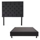 thumbnail image 1 of Box Base Cama Individual + Cabecera Dubai Negro, 1 of 7