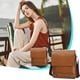 thumbnail image 1 of Bolso de hombro cruzado texturizado de cuero premium, correa ajustable, bolso espacioso y ligero para viajar, trabajo diario necesario, bolso de hombro cruzado, unisex, 1 of 8