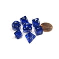 thumbnail image 2 of Koplow KPL19186 Mini Transparent Blue Dice with White Numbers - 7 Piece, 2 of 2