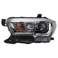 thumbnail image 2 of TRQ Driver Side Headlight Assembly Halogen Black Bezel Fits 2016-2017 Toyota Tacoma Without LED Daytime Running Lights Without Fog Lights TO2502243, 2 of 5