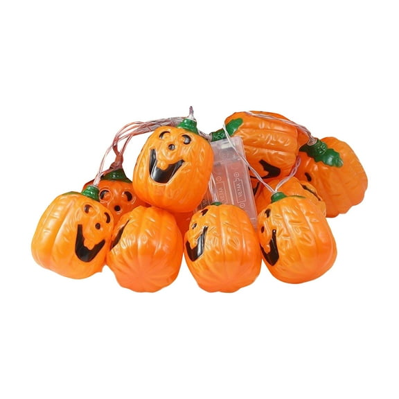 Nmdmisc Halloween String Lights, LED Pumpkin Lights, Waterproofing Holiday Lights for Outdoor Decor,Battery Operated(10 One Pumpkin Lights, 4.92 Ft)