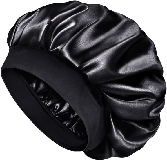Silk Bonnet for Men Women Hair Bonnet for Sleeping Double Layer Satin Bonnet for Natural Curly Hair Unisex Sleep Cap