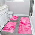 thumbnail image 4 of Mixed Color Bath Mats 3 Set Large Size Winter Bathroom Rugs for 3 Pcs Toilet Mats Soft Water Absorption Non Slide Thick Washable Easiler To Dry Dark, New, Style-hd-342, Pinks, 4 of 9