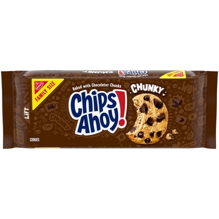 CHIPS AHOY! Chunky Fudgy Chocolate Chip Cookies, Family Size, 18 oz