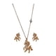thumbnail image 1 of 1 juego de collar y pendientes de unicornio con diamantes de imitación, juego de pendientes y aretes de metal., 1 of 8
