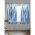 thumbnail image 5 of Sheer Curtains 63 Inch Length, Navy Blue Vintage Semi Sheer Curtains Light Filtering Window Treatment, Stripes Painting Retro Abstract Art Privacy Voile Drapes for Living Room Bedroom 52x63 Inch, 5 of 7