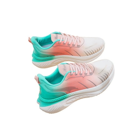 

Fangasis Unisex Running Shoes Fitness Workout Athletic Lace Up Sneakers Womens Mens Trainers Hiking Lightweight Sport Pink 7（W）