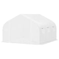 thumbnail image 4 of Barara King GreenHouse, Outdoor Cultivation Base, Outdoor Greenhouse Cultivation Base,Outdoor Walk-In Tunnel Greenhouse Hot House with Roll-up Windows, Zippered Door, PE Cover 11.5' x 9.8' x 6.5', 4 of 7