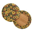 thumbnail image 2 of ZIATUBLE Sunflower Bar Stool Cover Cushion Non Slip Round Stool Covers with Padding Size S Replacement Chair Seat Cushion Slipcover Set 2 Pack Foldable Padded Bar Stool Covers Round, 2 of 6
