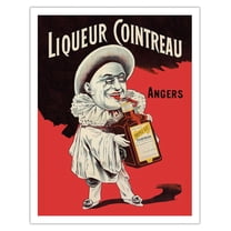 Triple Sec Cointreau Orange Liquor - Angers France - Vintage Advertising Poster by Eugene Oge c.1900 - Fine Art Matte Paper Print (Unframed) 11x14in