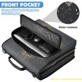 thumbnail image 6 of Zipper Binder with Shoulder Strap 2 inch 3 Ring Waterproof File Folder Organizer Bag 500 Sheet Black Hearts with Gold Glitter, 6 of 8