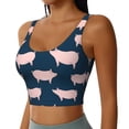 thumbnail image 2 of Fotbe Pig 1 Sujetador Deportivo Largo sin Aros para Mujer con Almohadillas y Soporte Medio, Transpirable y Absorbente, Camiseta Tipo Chaleco o Tank Top-XX-Large, 2 of 8