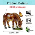 thumbnail image 2 of WWG 2D Acrylic Horse Suncatcher Window Decor with Chain 20cm Stained Glass Style Light Filtering Hanging Ornament for Indoor Outdoor Patio Garden Decoration, 2 of 6