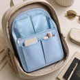 thumbnail image 6 of Multi Pocket Backpack Insert Organizer Lightweight Shoulder Bag Divider Light Blue Tone, 6 of 6