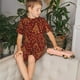 thumbnail image 4 of Balery Christmas Tree On A Red Background Conjunto de Pijama Infantil de Manga Corta con Estampado – Ropa de Dormir de Algodón Suave-3X-Large, 4 of 6