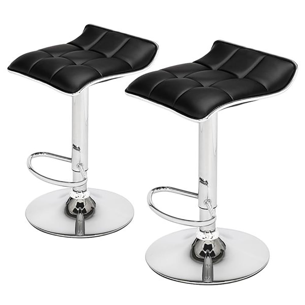 Lowestbest 2PCS Adjustable Bar Stools, Curved Foot Stools, Modern Chair with Swivel, Cotton And Linen Fabric, Black Lowestbest 2PCS Adjustable Bar Stools, Curved Foot Stools, Modern Chair with Swivel, Cotton And Linen Fabric, Black