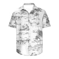 thumbnail image 5 of Tdoqot Mens Shirts Short Sleeve Button Down- Printed Turndown Collar Loose Fit Casual Summer Hawaii Shirts White Size XL, 5 of 5