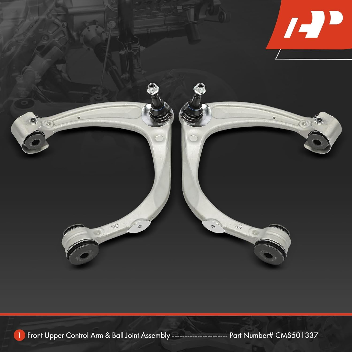 A-Premium 2 x Front Upper Control Arm with Ball Joint Compatible with Chevrolet Silverado 1500 2019-2023, Tahoe/Suburban 2021-2023 & GMC Sierra 1500, Yukon, Yukon XL & Cadillac Escalade, Escalade ESV