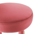 thumbnail image 6 of Bar Stool Chair Barstool, Pink Gold, Velvet, Pub Cafe Bistro Dining Kitchen Hospitality Restaurant, Modern Contemporary Boutique HB34827, 6 of 9