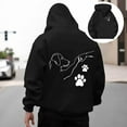 thumbnail image 2 of Valora Men Winter Outfit Casual Hoodie with Cute Puppy Print for Everyday Comfort – Loose Fit Pullover Sweatshirt for Autumn Winter Fashion Black XL, 2 of 5
