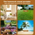 thumbnail image 7 of Portable Hammock Stand Only, Heavy Duty Hammock Stand 400LBS Capacity, Weather Resistant Steel Frame Hammock Chair Stand for Outdoor Patio Deck Beach or Indoor with Carrying Case (No Hammock), 7 of 7