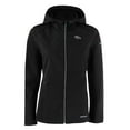 thumbnail image 2 of Women's Cutter & Buck Black Denver Broncos Evoke Eco Softshell Recycled Full-Zip Hoodie Jacket, 2 of 3