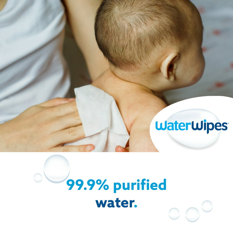  WaterWipes Toallitas originales para bebés sin plástico, 99.9%  a base de agua, sin perfume e hipoalergénicas para pieles sensibles, 180  unidades (3 paquetes), el embalaje puede variar : Bebés