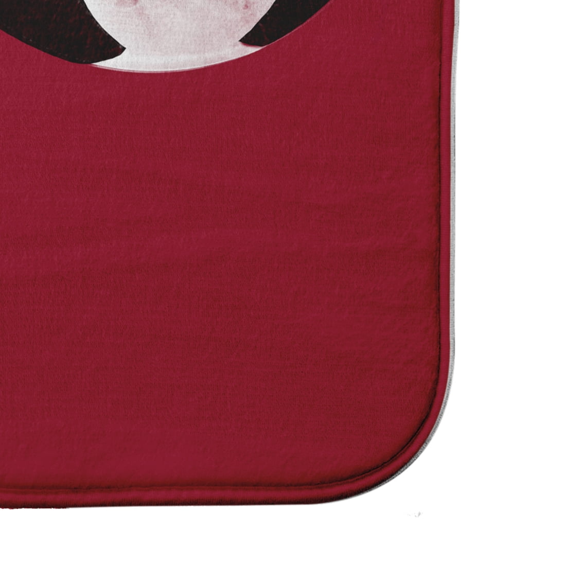 Simply Daisy 34" x 21" Plush Microfiber Red Soccer Ball Bath Mat