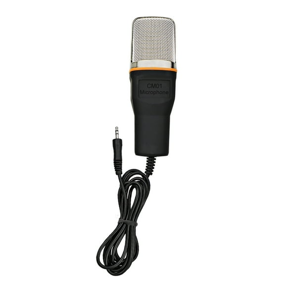 Microphone with Stand 3.5mm Jack Microphone for Computer Plug & Play Handheld Desk Microphone for Online Teaching Meeting Gaming Video Conference