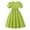 Green, variant on Coerni Toddler Girls Puff Sleeve Pleated Dress Solid Crew Neck Summer Casual Smocked Dresses Kids Swing Birthday Frocks Skirts
