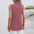 thumbnail image 5 of DHFJKG Women's Suit Vest Top Dressy Casual Button Up Wasitcoat Fromal Sleeveless Blazer For Work Office Trendy Tops, 5 of 9