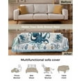 thumbnail image 3 of Nautical Octopus Sofa Couch Covers for Dog,Washable Sofa Throw Cover Single Slipcovers for Armchair with Tassels,Coastal Ocean Starfish Corals Blue Stripe Couch Protector Towel Blanket Medium 71x91, 3 of 8